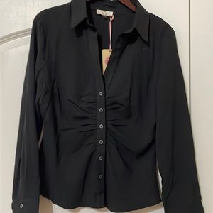 Beige Western-styled Button Down